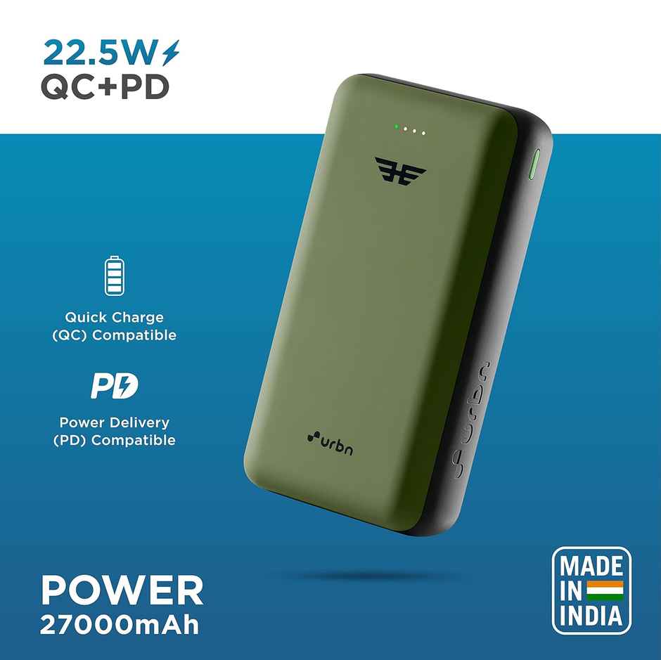 URBN 27000 mAh 22.5W Super Fast Charging Compact Power Bank (Camo)