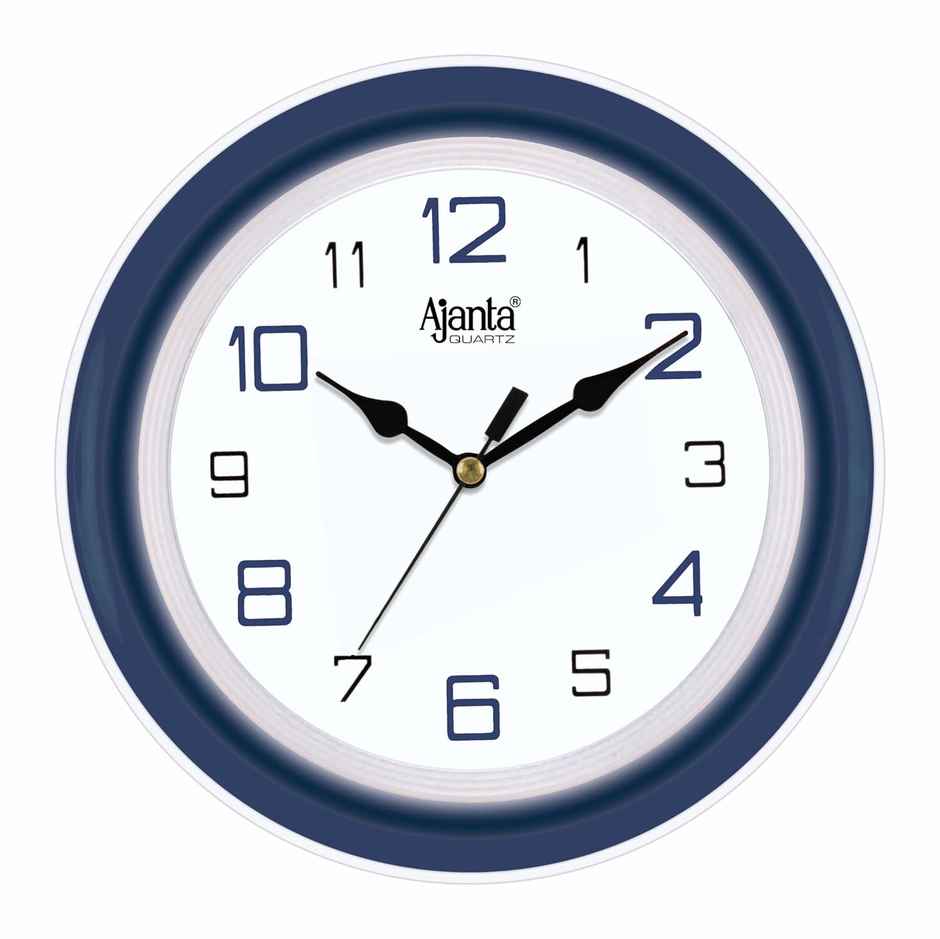 Ajanta Quartz Blue Abstract Office Clock (210 x 42 x 211mm)