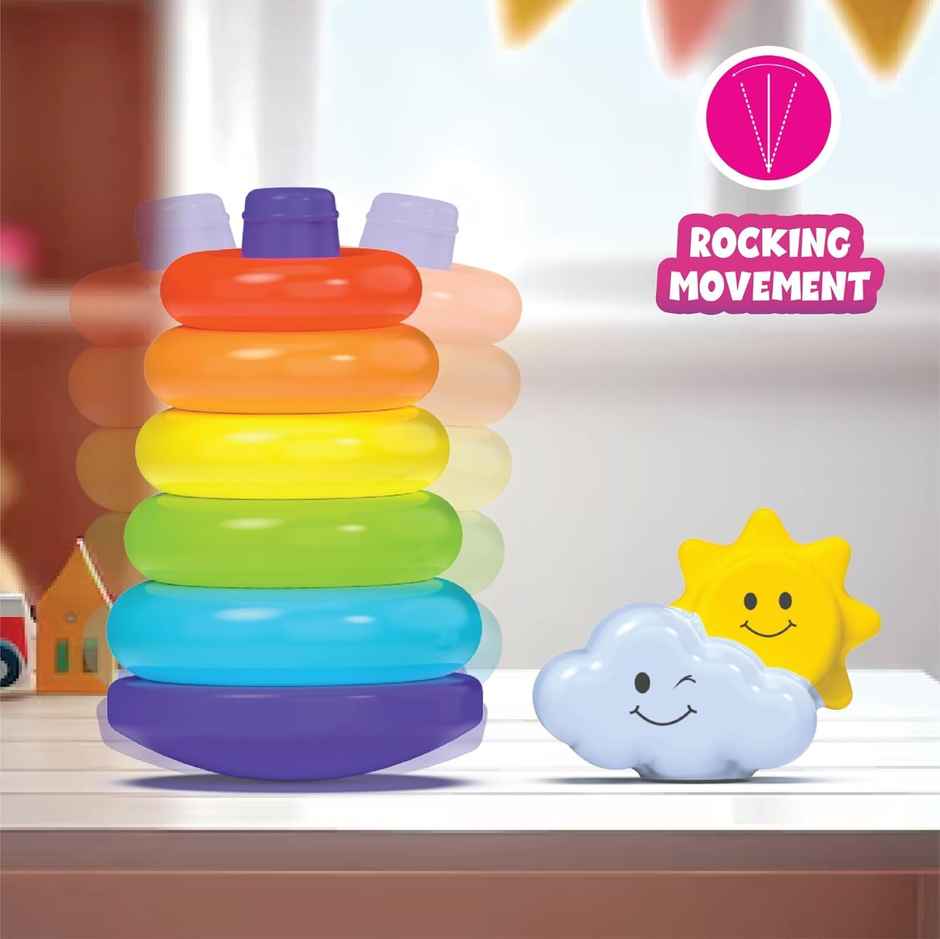 WinMagic Toys Playmagic Rainbow Rocking Ring Stacker