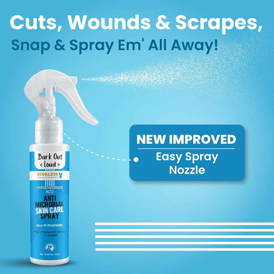 Bark Out Loud Anti-Microbial Spray for Dogs and Cats | Treats Itching ,Hotspot, Wounds