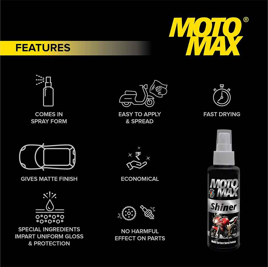 Motomax Shiner Multi surface Spray Polish 100 ml