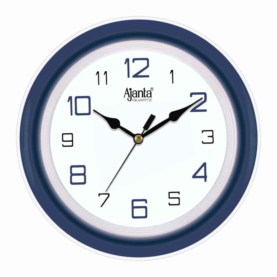 Ajanta Quartz Blue Abstract Office Clock (210 x 42 x 211mm)