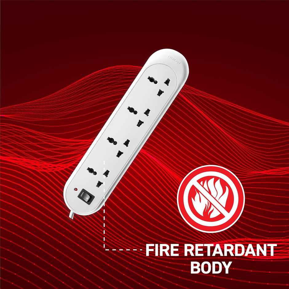 Eveready Everprotect Neo X4 Spikeguard Extension Board, 4 m long cable - White | 1 Pcs