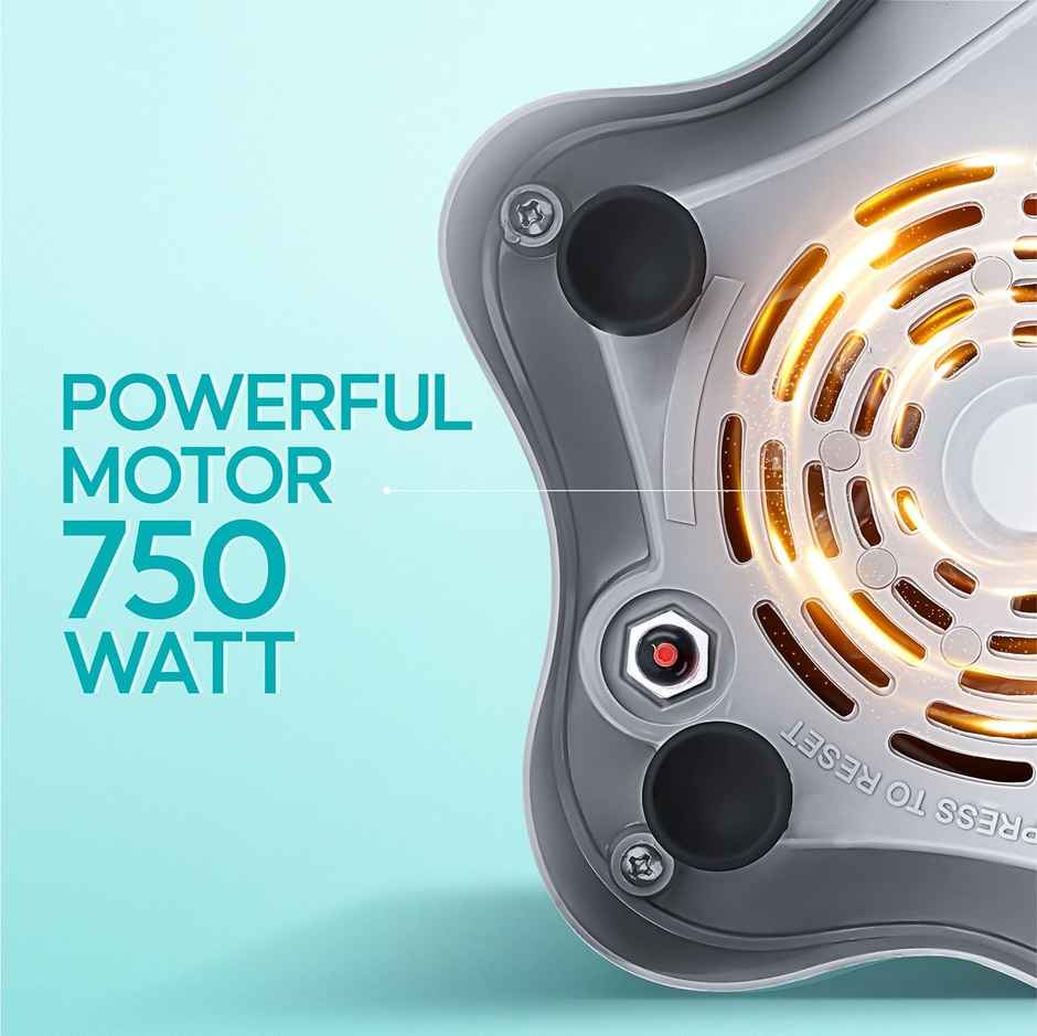 Longway Super DLX Juicer Mixer Grinder | 750W Powerful Motor | 4 Jars | Black & Grey