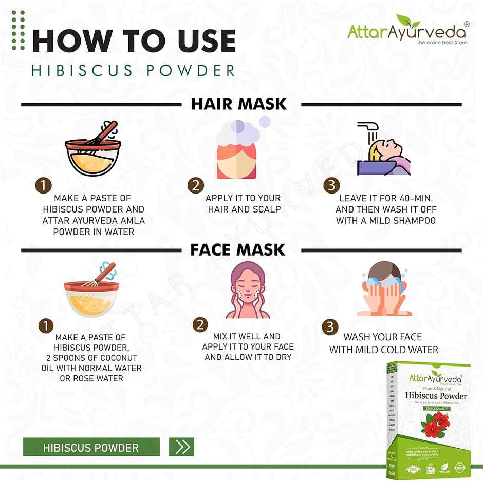 Attar Ayurveda Hibiscus Powder for Hair