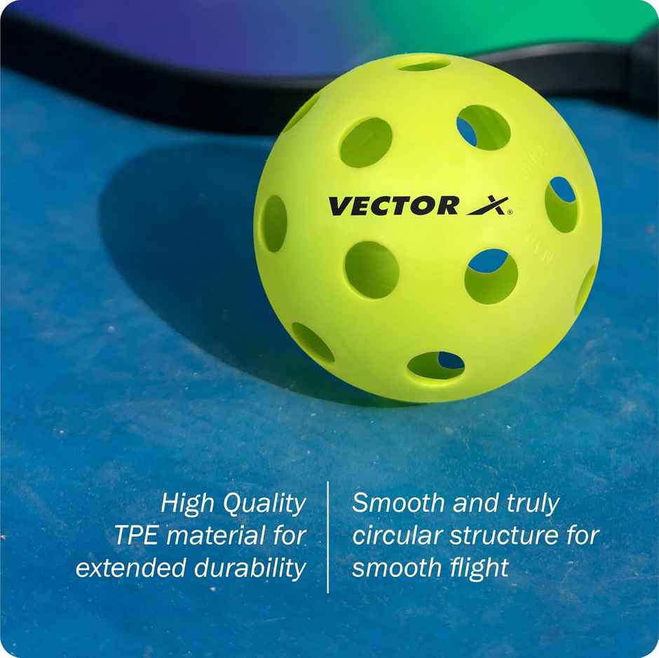 Vector X Pickleball-Softer Feel Recreational & Club Play Pickleball for Tournament Pk of 6, 26-Hole