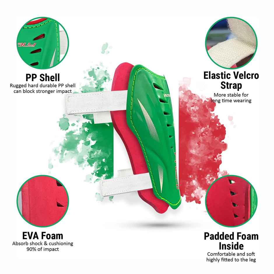 Vector X Italy Shinpad | Green Red | Medium