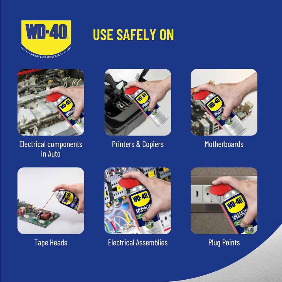 WD 40 Specialist Contact Cleaner 400ml | Cleans Electrical Parts, Oil, Moisture & Leaves No Residue
