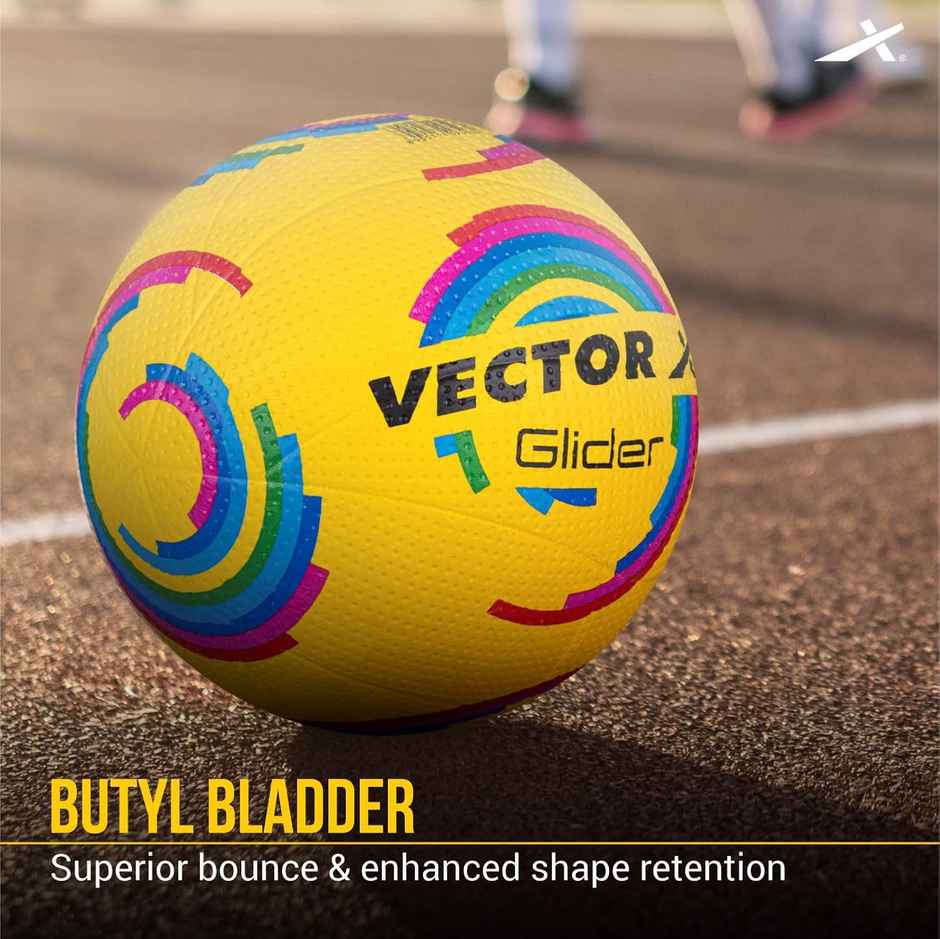 Vector X Glider Volleyball/Rubberized Moulded/for Indoor/Outdoor Surfaces /Size-4 (Colour May Vary)