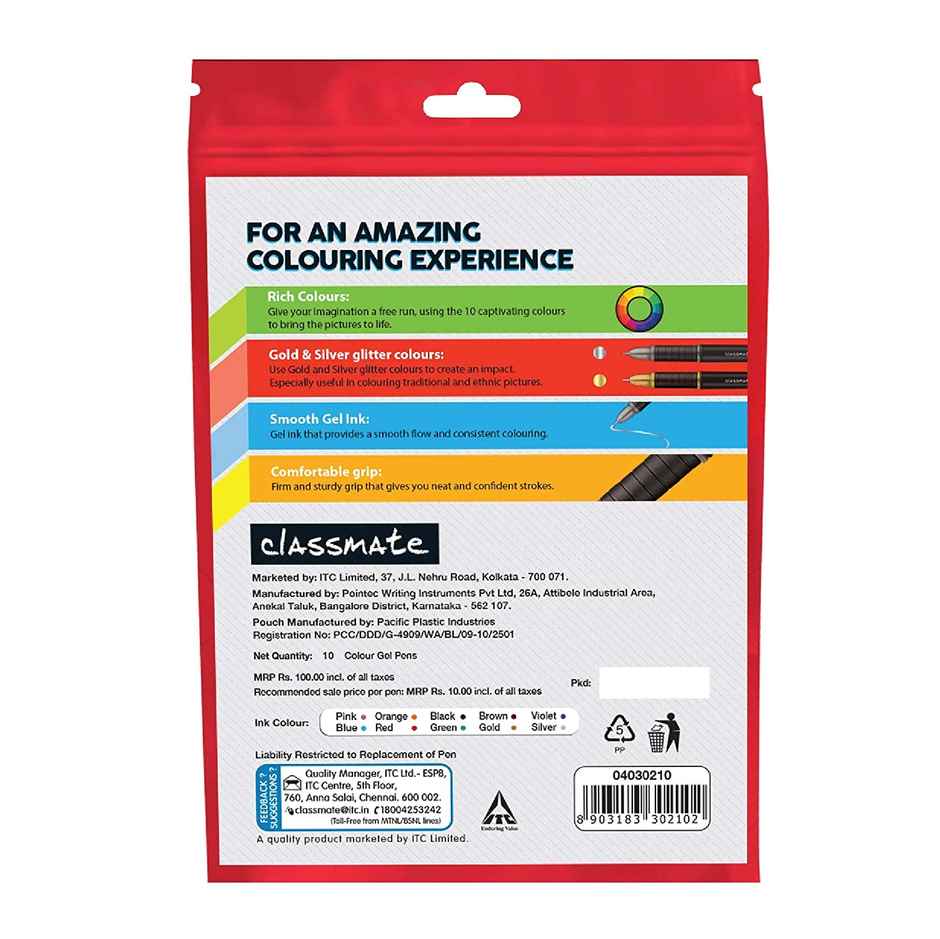 Classmate Octane Colour Burst Gel Pen | Multi colour