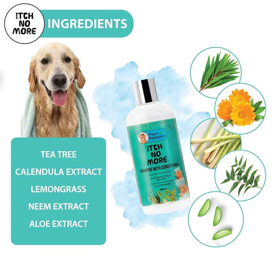 Papa Pawsome Itch No More Shampoo with Conditioner For Dog