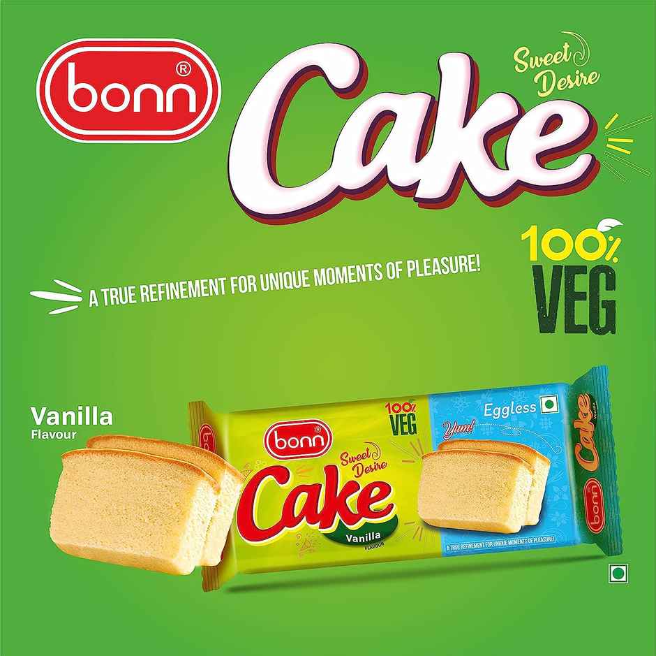 Bonn Eggless Sweet Desire Vanilla Cake 60 G | Pack of 5