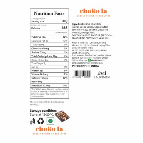 Chokola Orange Peel & Almond Chocolate Minis