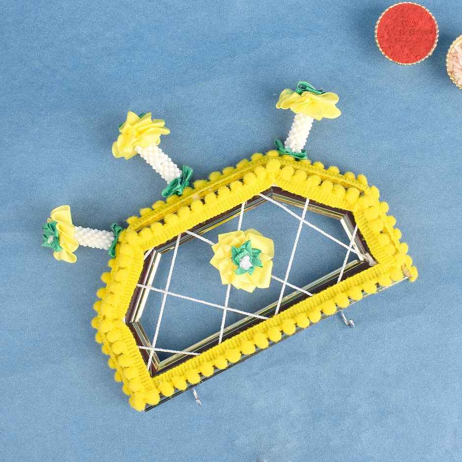 Magnificent Ganesha Phool Bangla | Yellow | 8 inch | Satvik