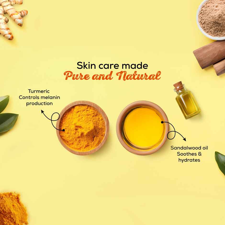 Vicco Turmeric Ayurvedic Face & Skin Cream for Daily Healing, Natural Glow with Sandalwood Oil
