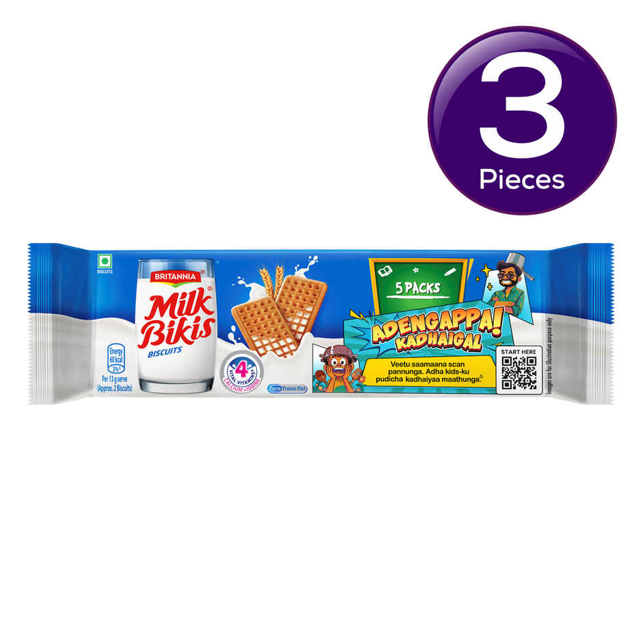 Britannia Milk Bikis Glucose Biscuits | Combo