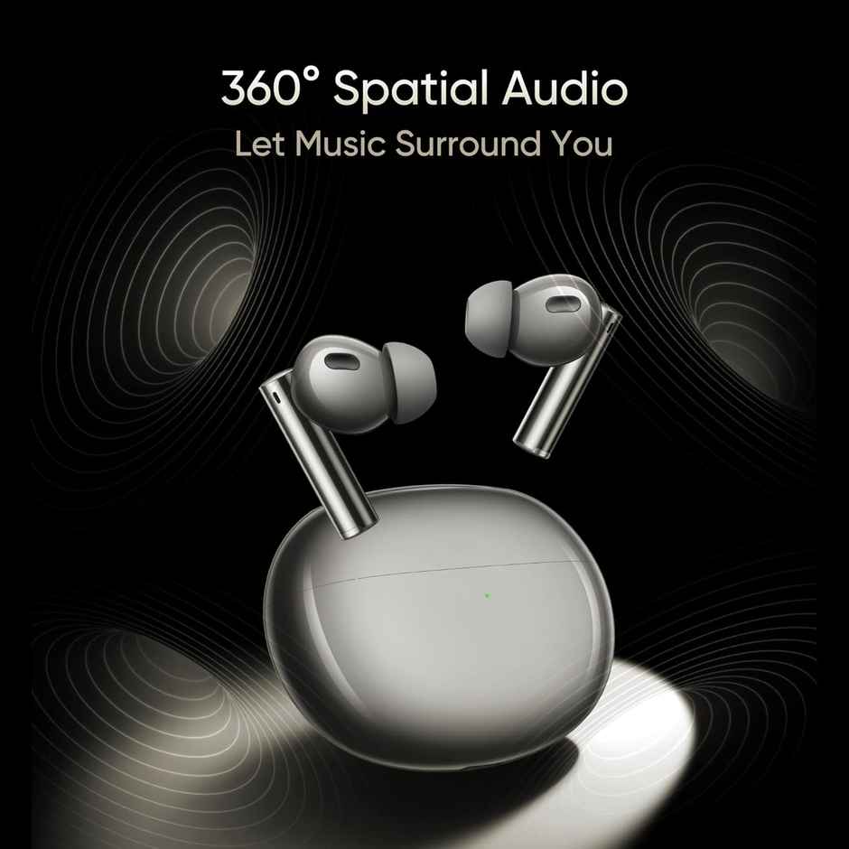 realme in Ear Wireless Buds Air 6 Pro with Dual Drivers(11Mm+6Mmtweeter),40 Hrs Play Time,50 Db ANC,Lhdc 5.0,55Ms Low Latency,Spatial Audio,Ip55 Dust&Water Resistant,Bt V5.3,Titanium Twilight