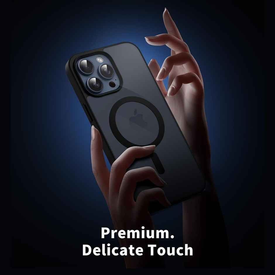 ExpressB For iPhone 15 Pro Case Thin Matte Anti-Scratch For Magsafe Shockproof Protection -Black