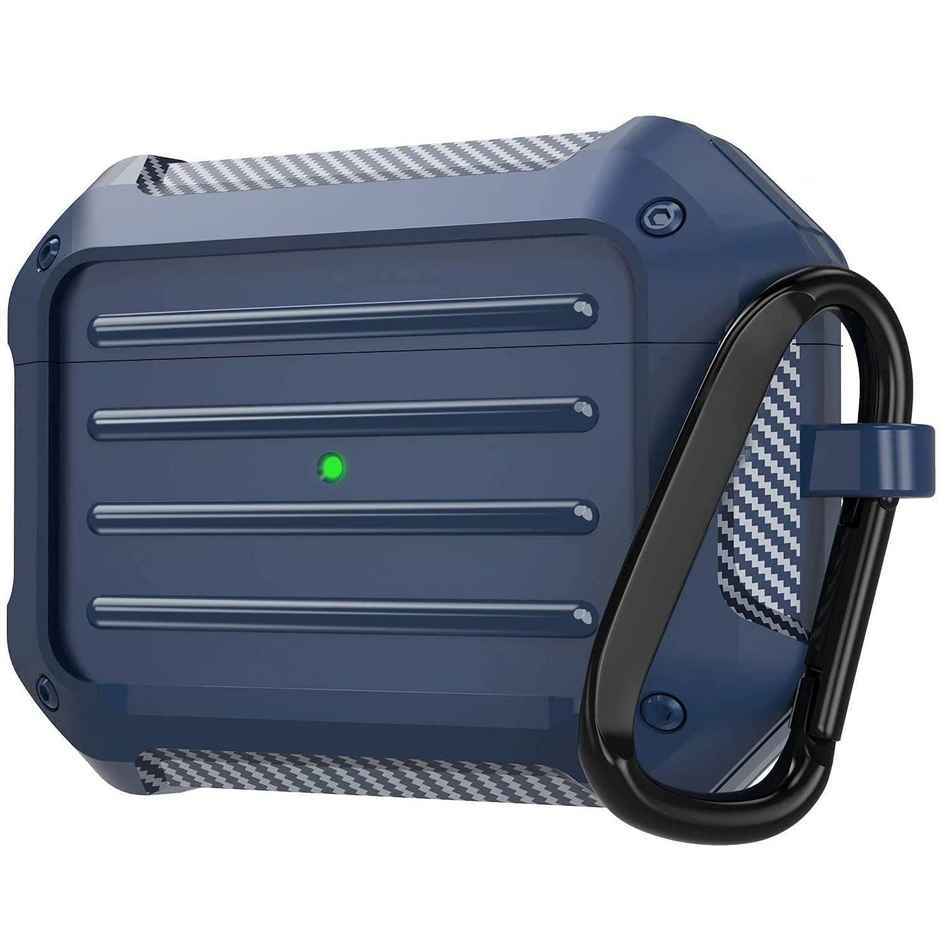 Sounce AirPods Pro Case Cover with Keychain | Military|Grade Shockproof Protective Case Cover | Blue