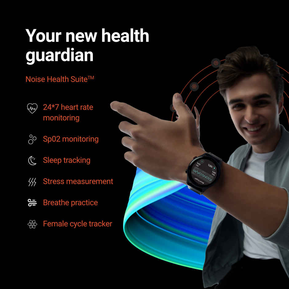 Noise NoiseFit Twist Smartwatch - Jet Black