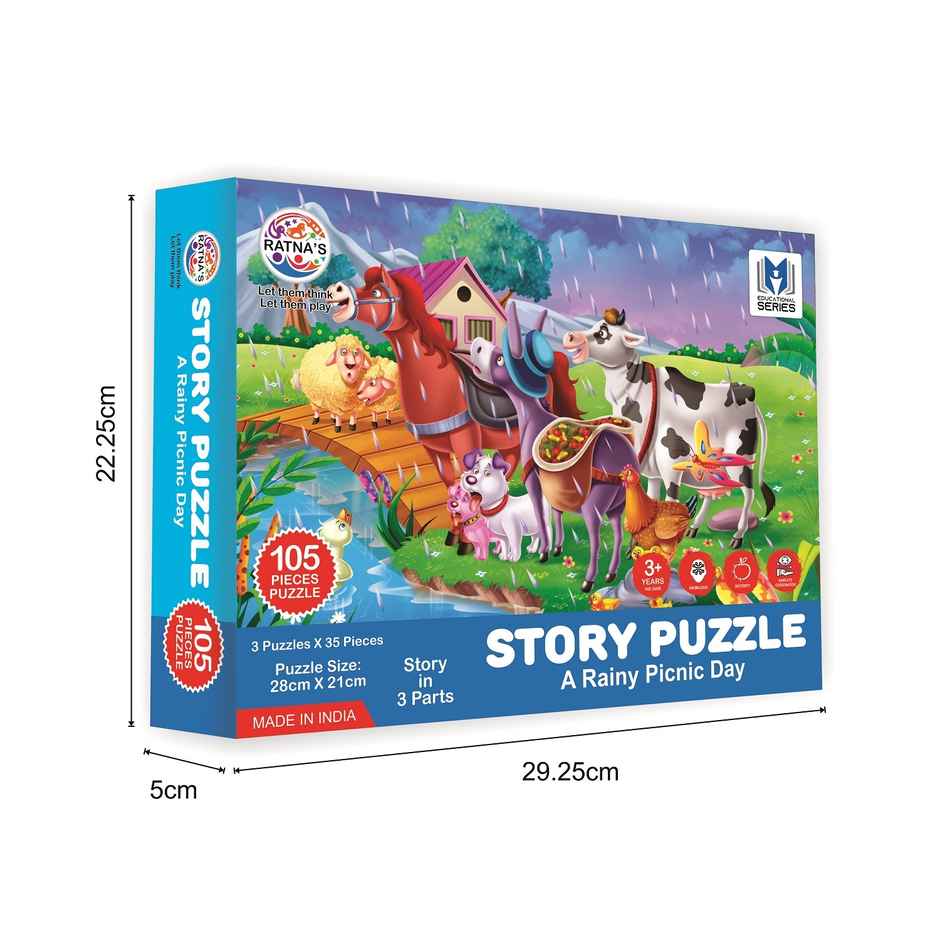 Ratna's Story Puzzle Rainy Picnic Day