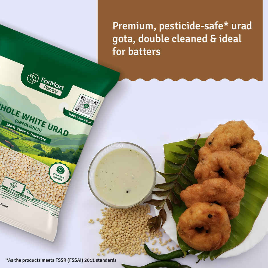 FarMart Pantry White Urad Whole | Unpolished Urad Gota