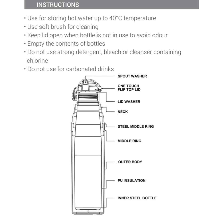 MiLiteron Kool Stunner 600 Kids Plastic Insulated Water Bottle | 520 ml | Pink