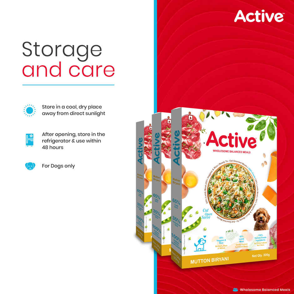 Active Real Mutton Biryani Dog Fresh Food