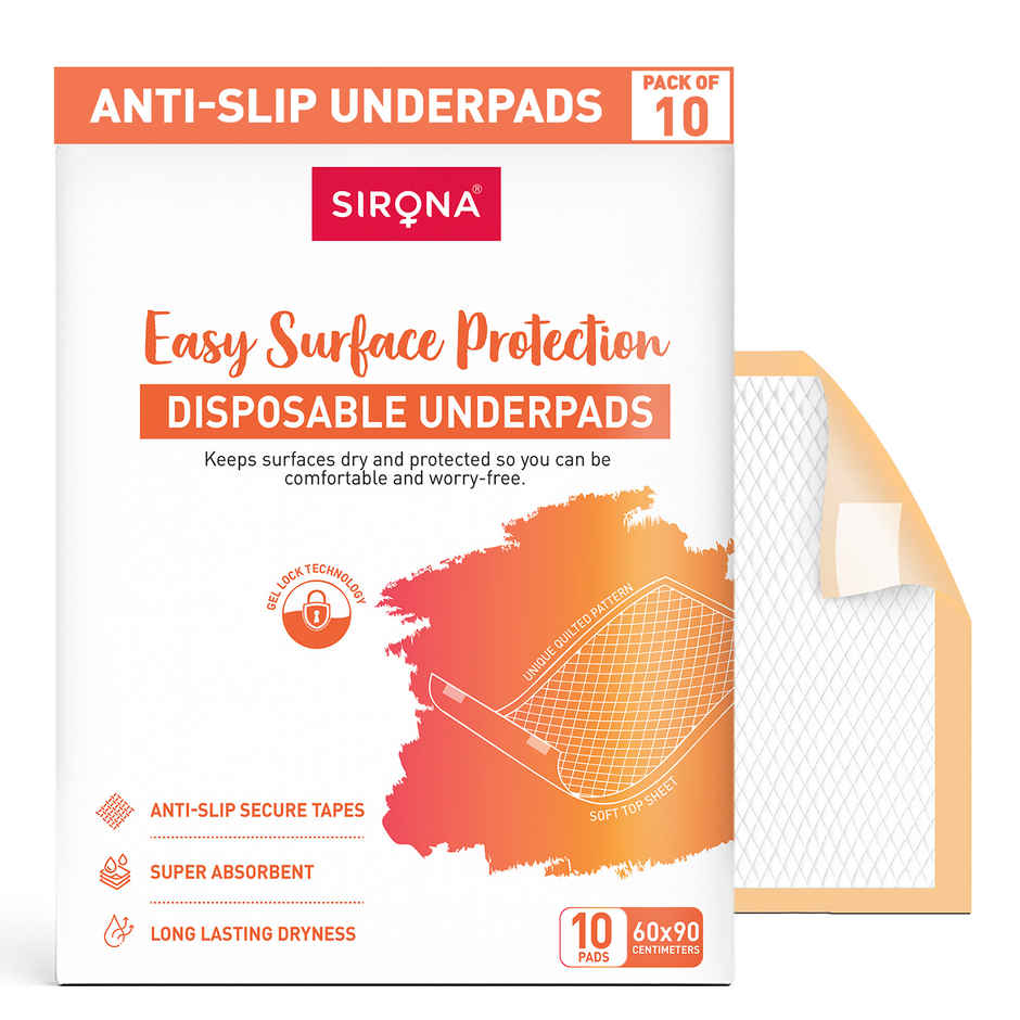 Sirona Disposable Underpads Large Size 60x90 |10 Pads