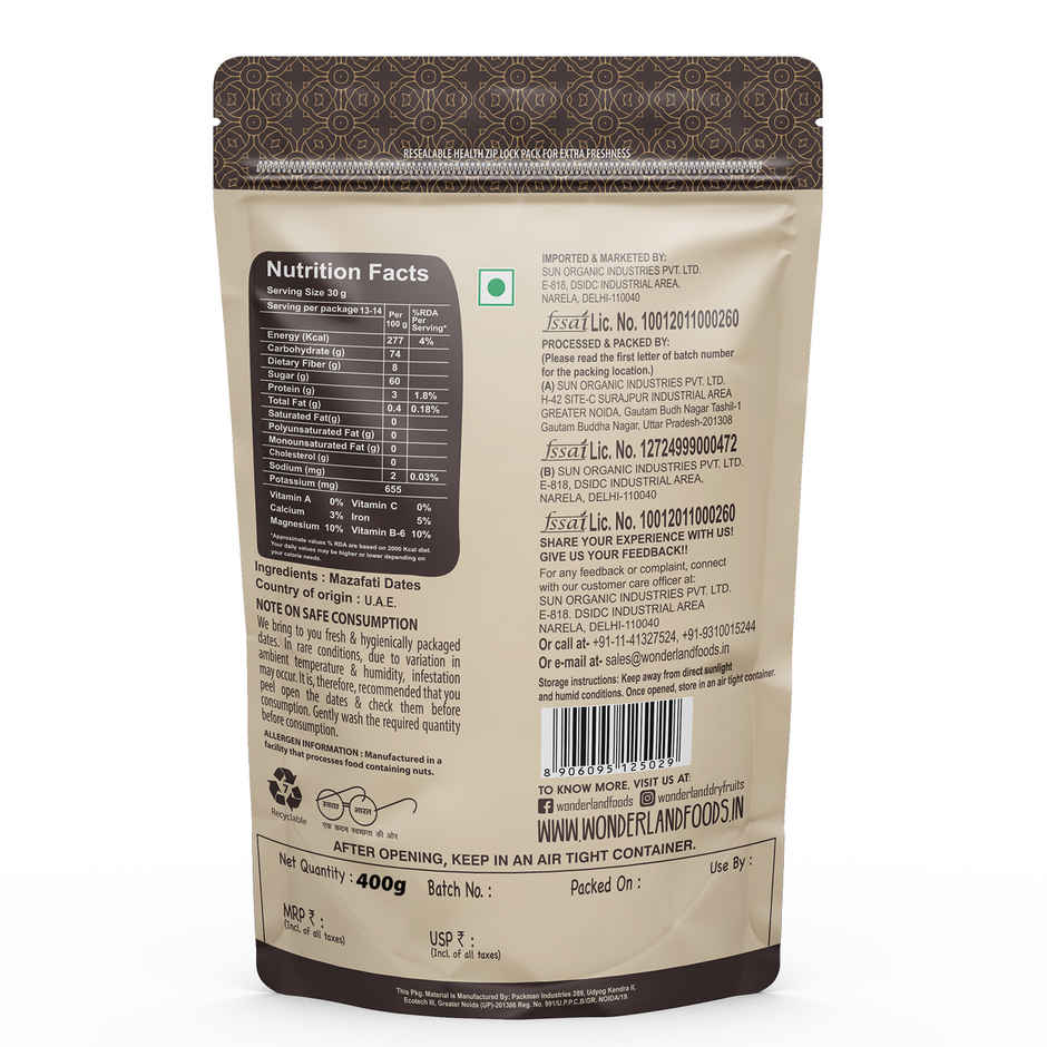 Wonderland Foods Mazafati Dates