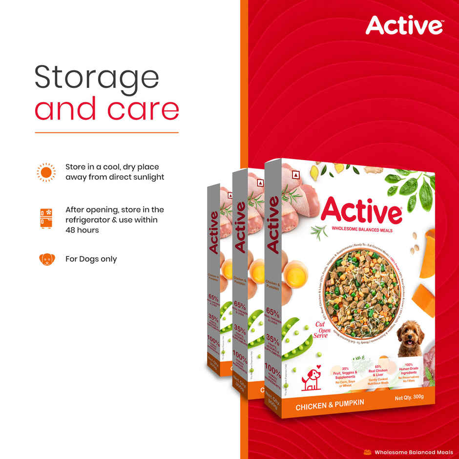 Active Chicken & Pumpkin Dog Fresh Food (Adults & Puppies)