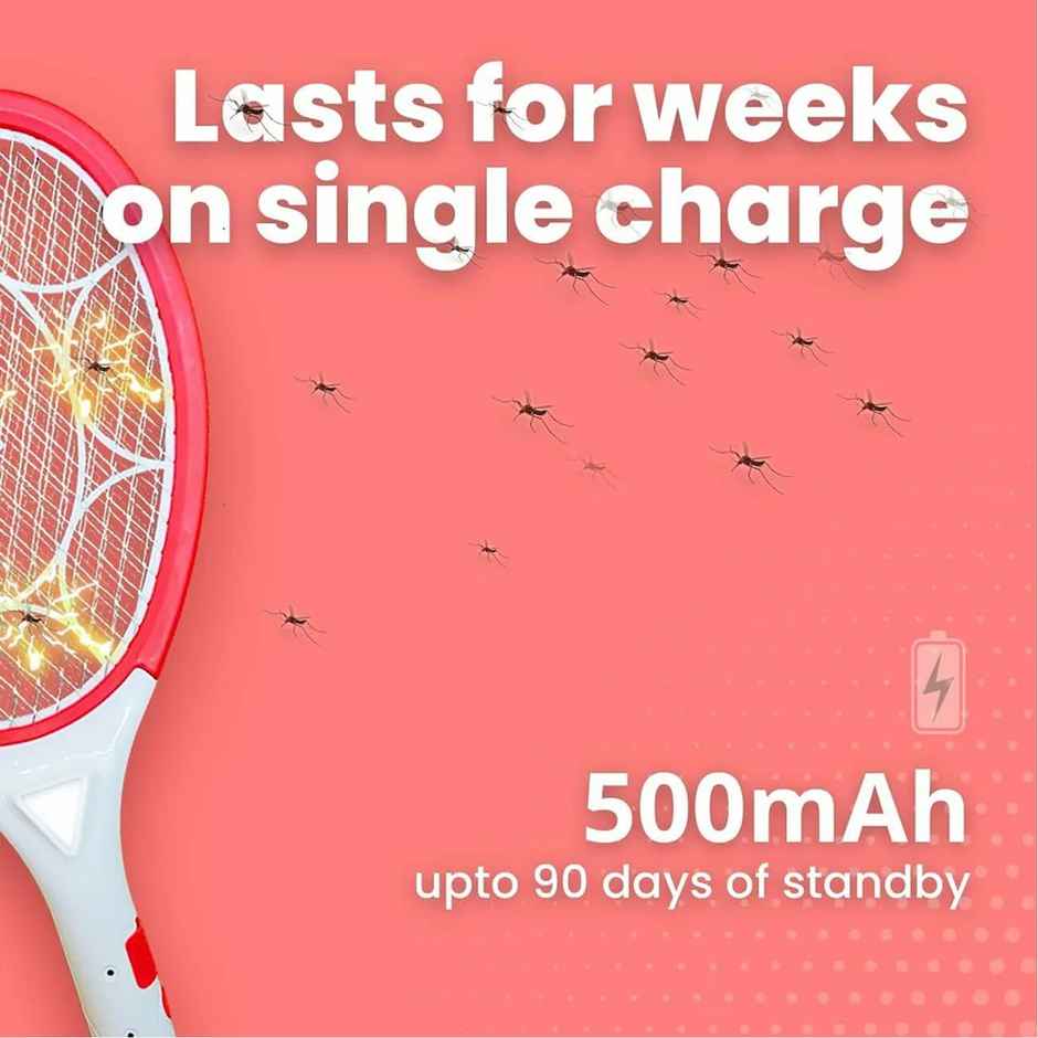 Mr. Right Rechargeable Mosquito Racket With LED | Light Rechargeable Battery