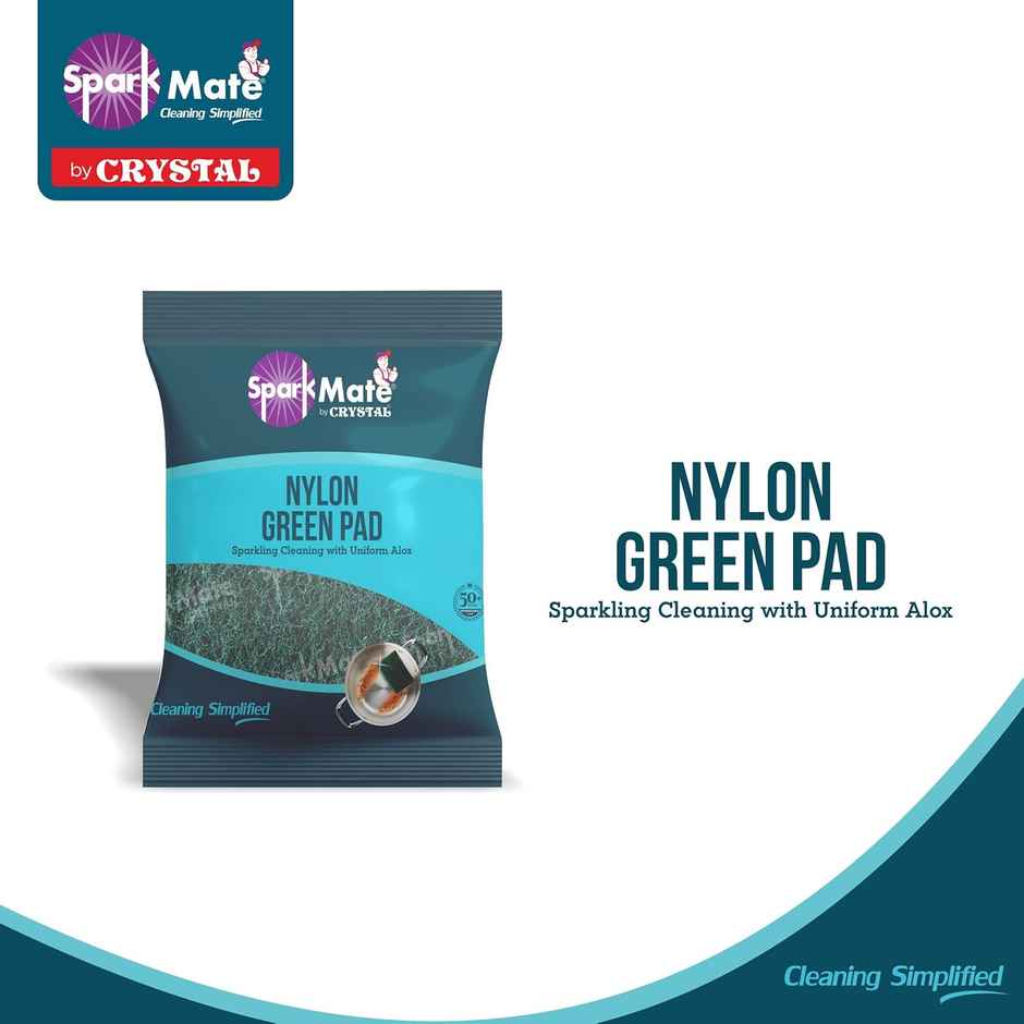 Sparkmate By Crystal Nylon Green Scrub Pad