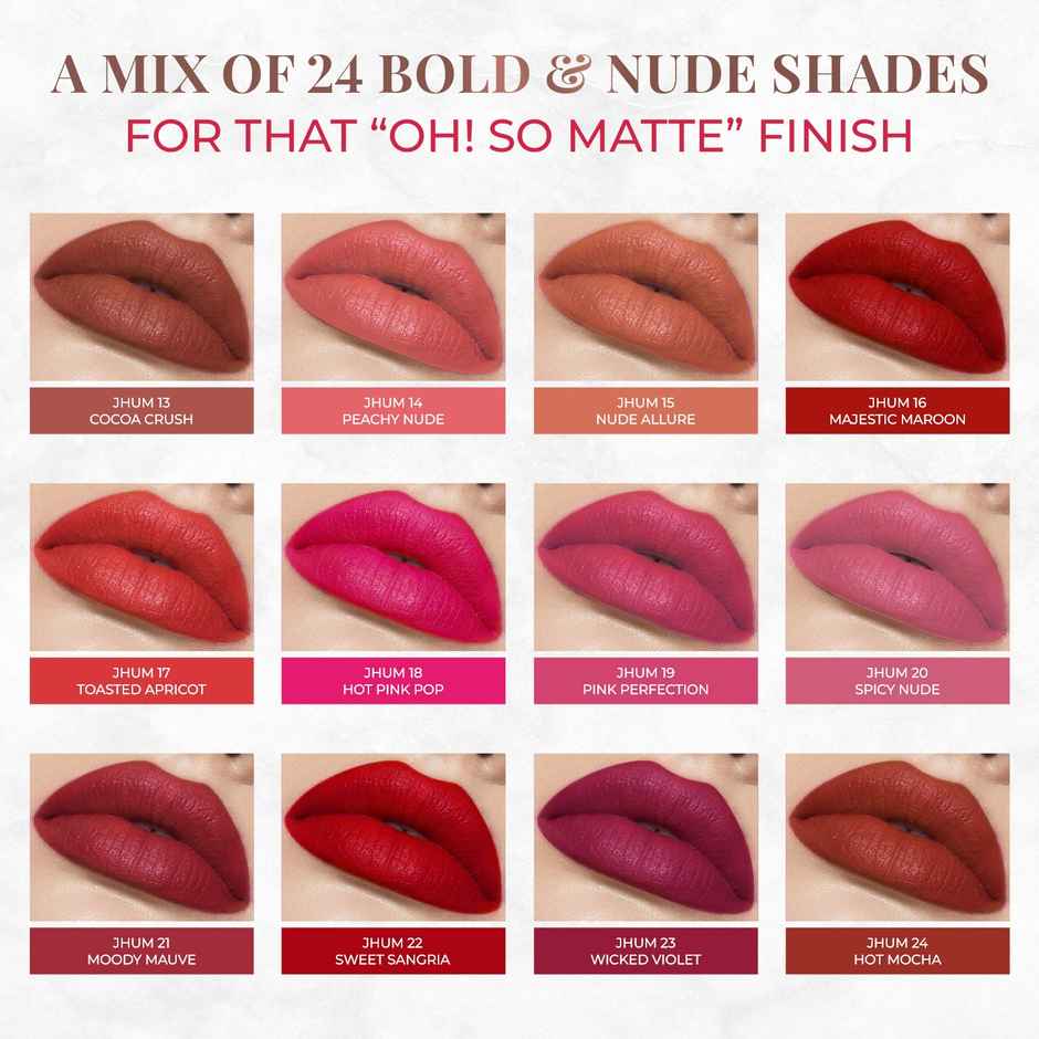 Just Herbs Ultra Matte Finish Long Stay Transfer Proof Bullet Lipstick Dreamy Rose