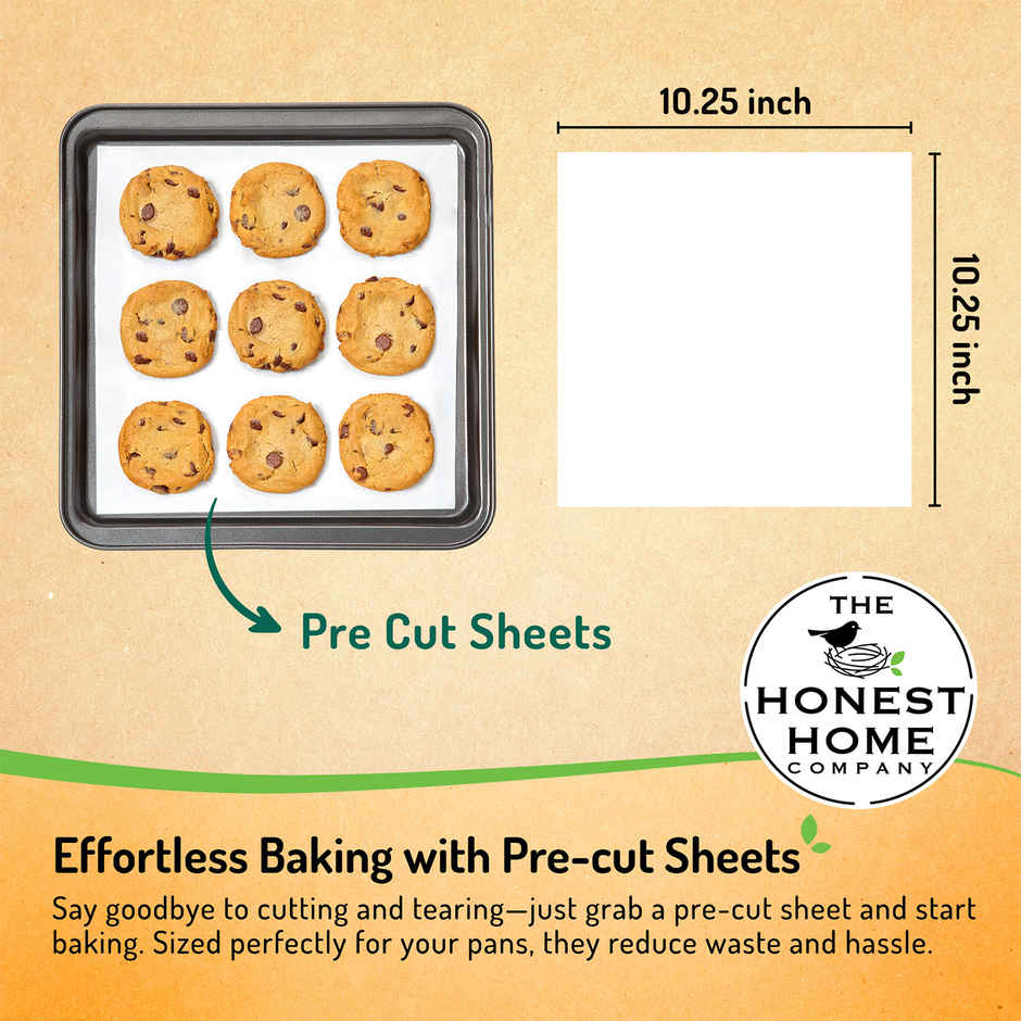 The Honest Home Company Baking Sheets Precut | 100 Sheets | 10.25 X 10.25 in