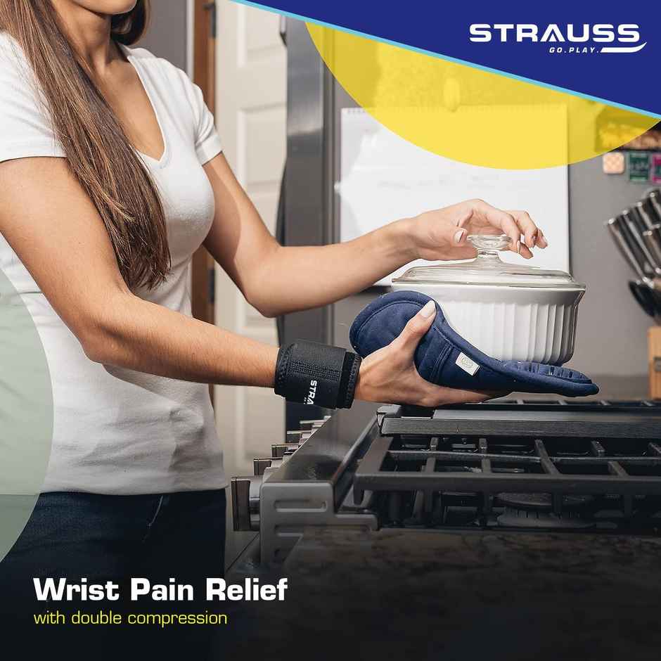 Strauss Wrist Support | Single | Free Size - Black