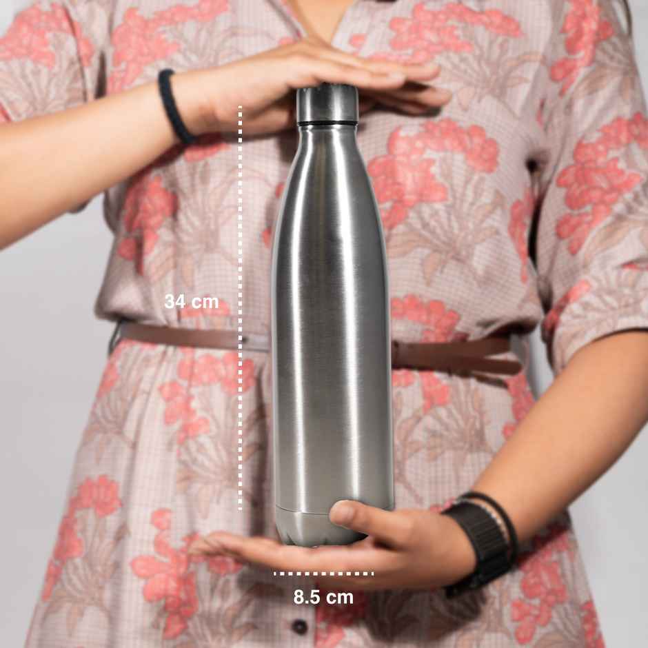 BAY6 Stainless Steel Hot & Cold Vacuum Flask | 1 L | Matte Finish