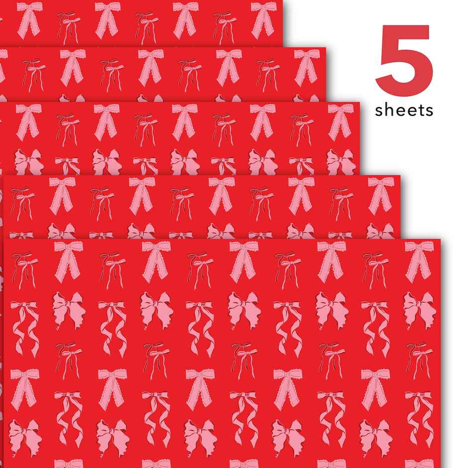Tiger Notes Gift Wrap | Red Bow