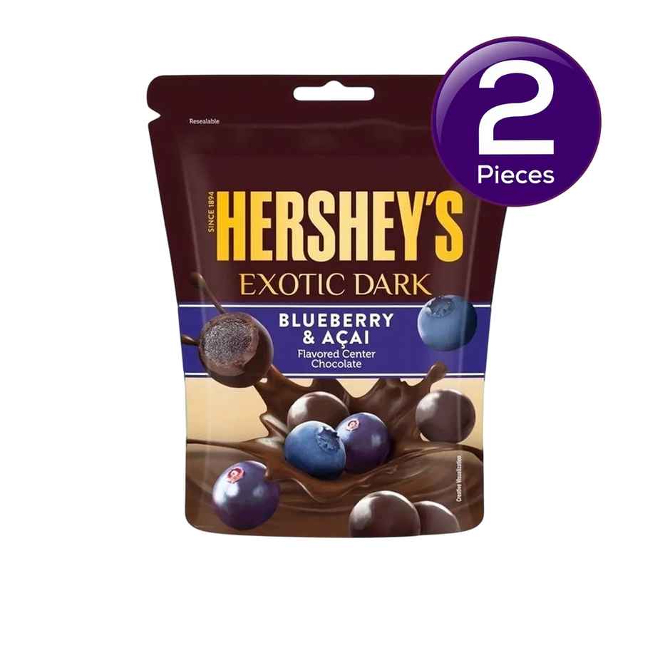 Hershey's Exotic Dark Blueberry And Acai Chocolates Share Bag Combo