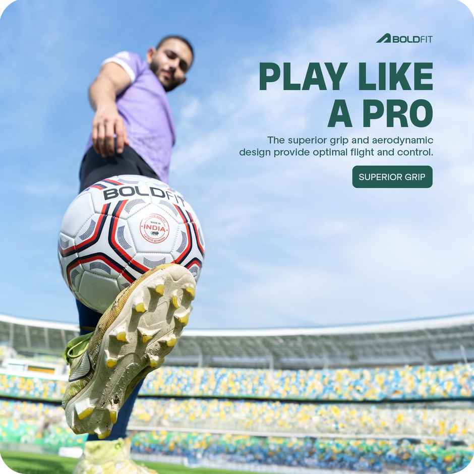 Boldfit Football Professional Match Training Pvc Stitched With Pin - Size 5