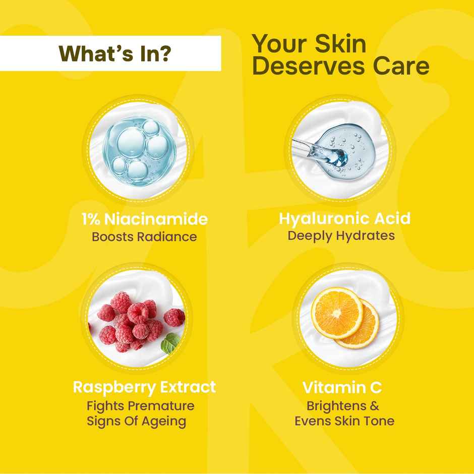 Swiss Beauty Care Glow Fusion Sunscreen SPF50 PA++++ | 1% Niacinamide & Raspberry Extract