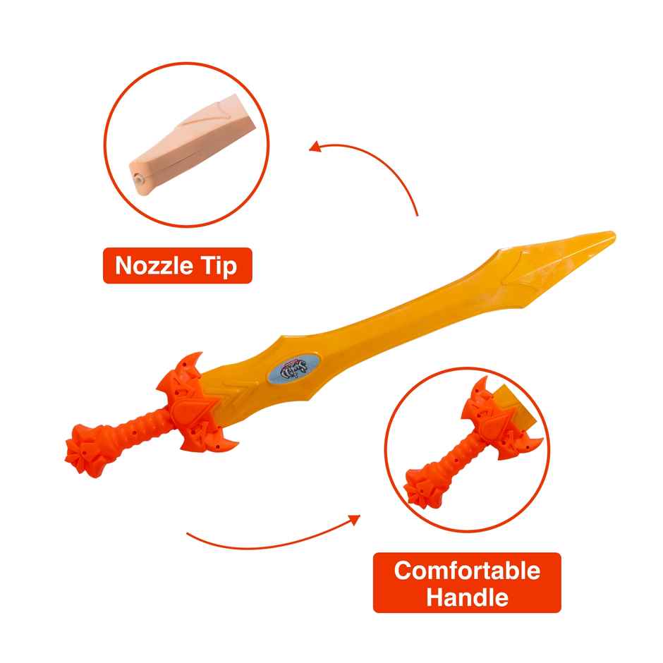 Tota Special Baahubali Sword Water Pipe Pichkari for Holi | Assorted (Color and Print May Vary)