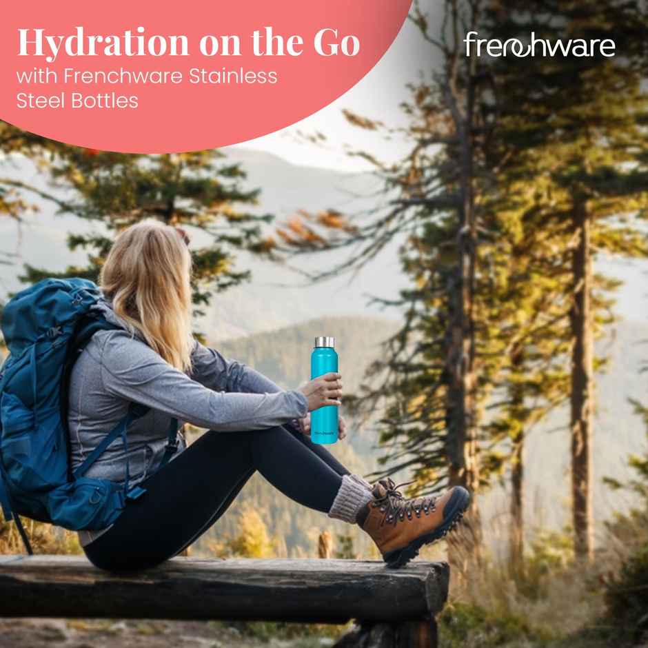 Frenchware Premium 1 L Stainless Steel Water Bottle, Scratch | Resistant, Rust | Free | Turquoise