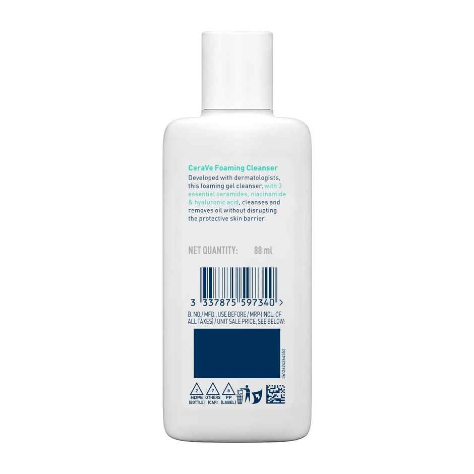 CeraVe Foaming Cleanser Face Wash For Oily Skin With Hyaluronic Acid, Ceramides & Niacinamide