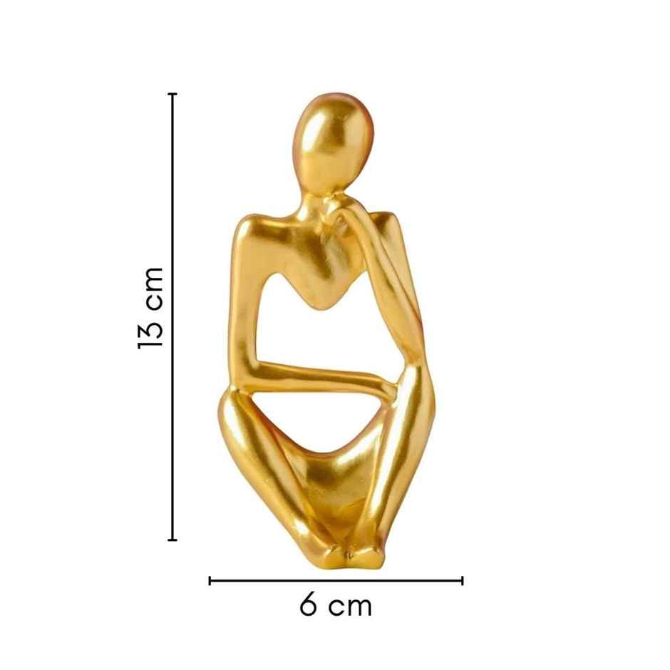 Tied Ribbons Set Abstract Thinker Men Statue Showpiece | 13 cm