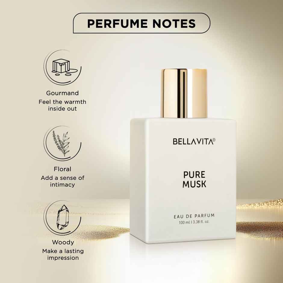 BELLAVITA Unisex Pure Musk Edp Long Lasting Perfume For Men And Women