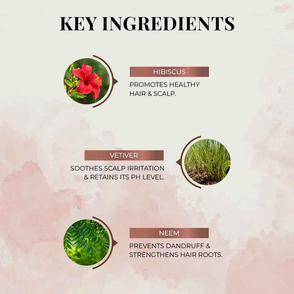 Just Herbs Anti-Dandruff Shampoo With Hibiscus And Vetiver 