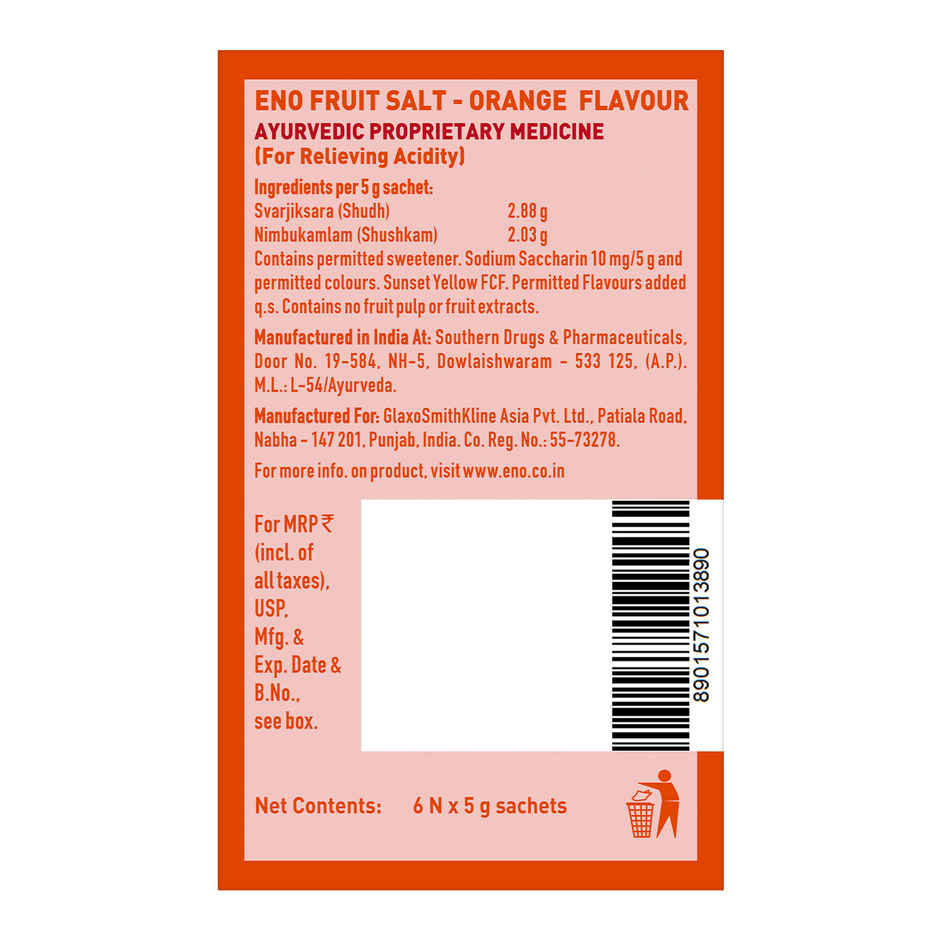 Eno Orange Multipack Digestive Fruit Salt