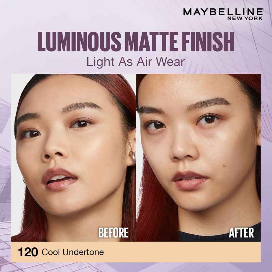Maybelline New York Super Stay Lumi Matte Liquid Foundation, 120