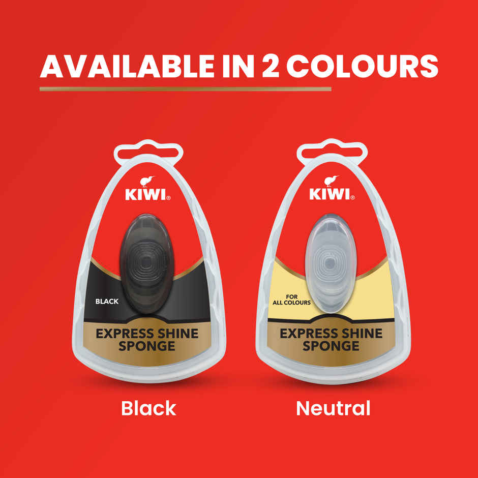 Kiwi Express Shine Sponge | Instant Shine For Black Leather